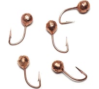 Вольфрамовая мормышка ЯМАН точеная дробь с отверстием, р. 3, вес 0.3, медный, 5 шт Я-МР2458