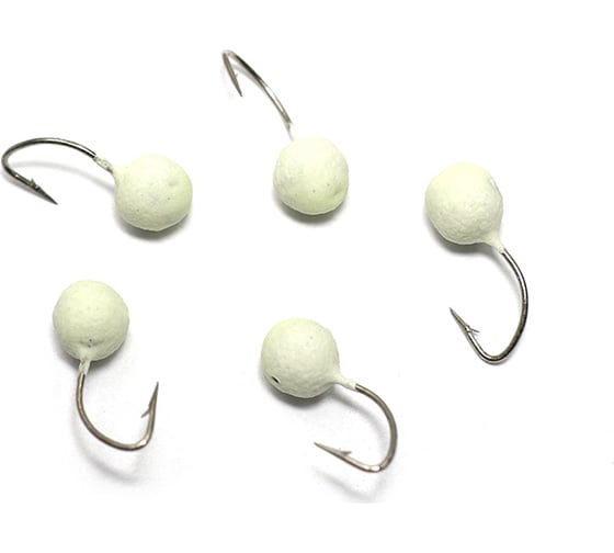 Вольфрамовая мормышка ЯМАН точеная дробь с отверстием, р. 4, вес 0.7, фосфор, 5 шт Я-МР2480 1