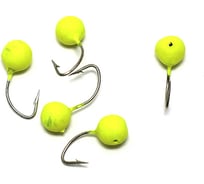 Вольфрамовая мормышка ЯМАН точеная дробь с отверстием, р. 4, вес 0.7, желтый, 5 шт Я-МР2474