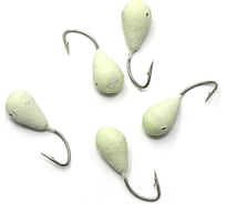 Вольфрамовая мормышка ЯМАН точеная капля с отверстием, р. 5, вес 1.8, фосфор, 5 шт Я-МР2445