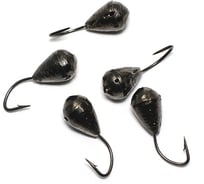 Вольфрамовая мормышка ЯМАН точеная капля с отверстием, р. 5, вес 1.8, черный никель, 5 шт Я-МР2424