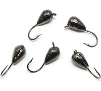 Вольфрамовая мормышка ЯМАН точеная капля с ушком, р. 4, вес 1.1, черный никель, 5 шт Я-МР2435