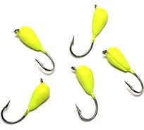 Вольфрамовая мормышка ЯМАН точеная капля с ушком, р. 3, вес 0.6, желтый, 5 шт Я-МР2446
