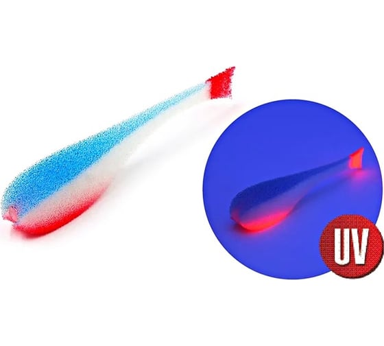 Поролоновая рыбка ЯМАН с силиконовой вставкой, р. 105 мм, цвет 22 uv, 5 шт. Y-PS105-22