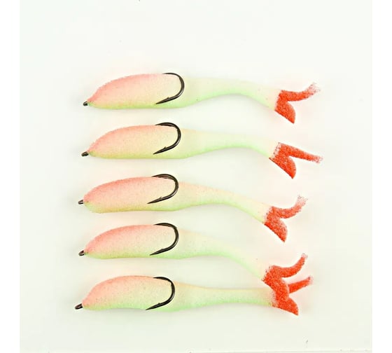 Поролоновая рыбка ЯМАН devious minnow на двойнике, р. 90 мм, цвет 23 uv, 5 шт. Y-DM90-23 1