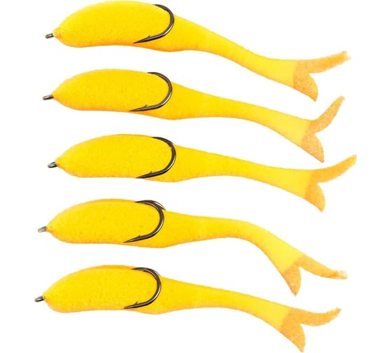 Поролоновая рыбка ЯМАН devious minnow на двойнике, р. 105 мм, цвет 20 uv, 5 шт. Y-DM105-20 1