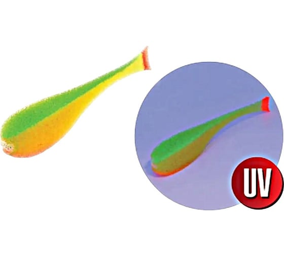 Поролоновая рыбка ЯМАН с силиконовой вставкой, р. 135 мм, цвет 21 uv, 5 шт. Y-PS135-21 1
