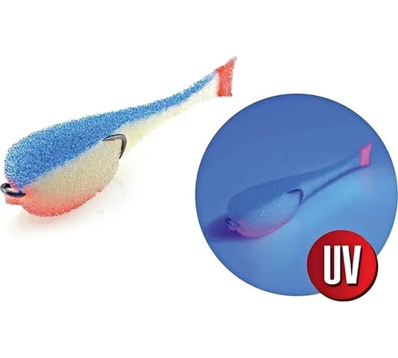 Поролоновая рыбка ЯМАН на двойнике, р. 140 мм, цвет 22 uv, 5 шт. Y-P140-22