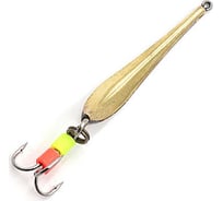 Вертикальная блесна ЯМАН матвейчикова с тройником, размер 50 мм, вес 3.7 г, цвет никель/латунь Я-БВ63