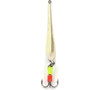 Вертикальная блесна ЯМАН матвейчикова с тройником, размер 40 мм, вес 2.7 г, цвет никель/латунь Я-БВ61