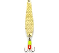 Вертикальная блесна ЯМАН мерседес с тройником, размер 40 мм, вес 3.5 г, цвет никель/латунь Я-БВ85