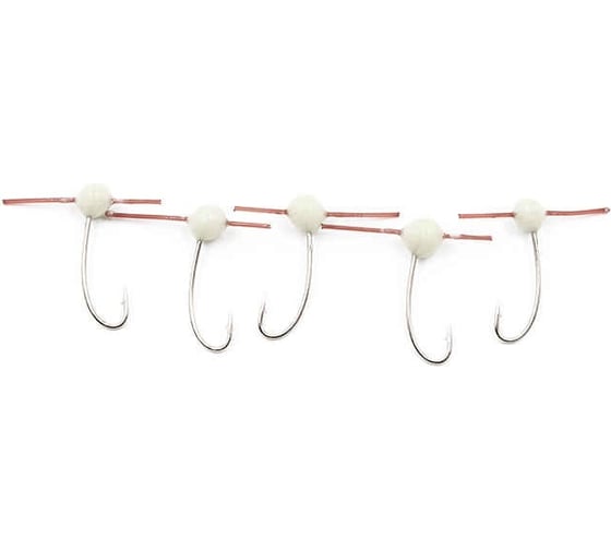 Полимерная мормышка ЯМАН шар с отверстием, d-3 мм, крючок №16, фосфор, 5 шт Я-МР1875 1