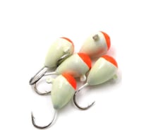 Мормышка ЯМАН капля с ушком, цвет 19, с красной пяткой, d 6, вес 1.4 г, 5 шт Я-МР0781