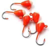 Мормышка ЯМАН капля с ушком, цвет 04, с фосфорной пяткой, d 4, вес 0.5 г, 5 шт Я-МР0774