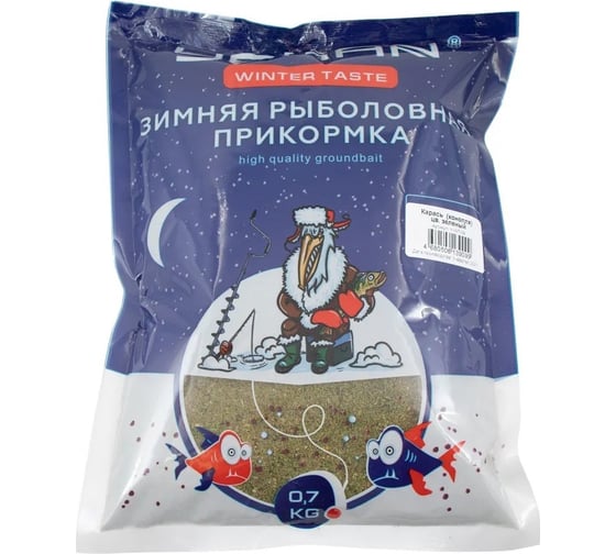 Прикормка ЯМАН winter taste карась, зимняя, конопля, зелёный, 700 г Y-WT-09 1