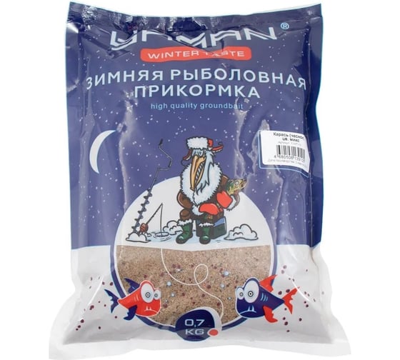 Прикормка ЯМАН winter taste карась, зимняя, чеснок, микс, 700 г Y-WT-10 1