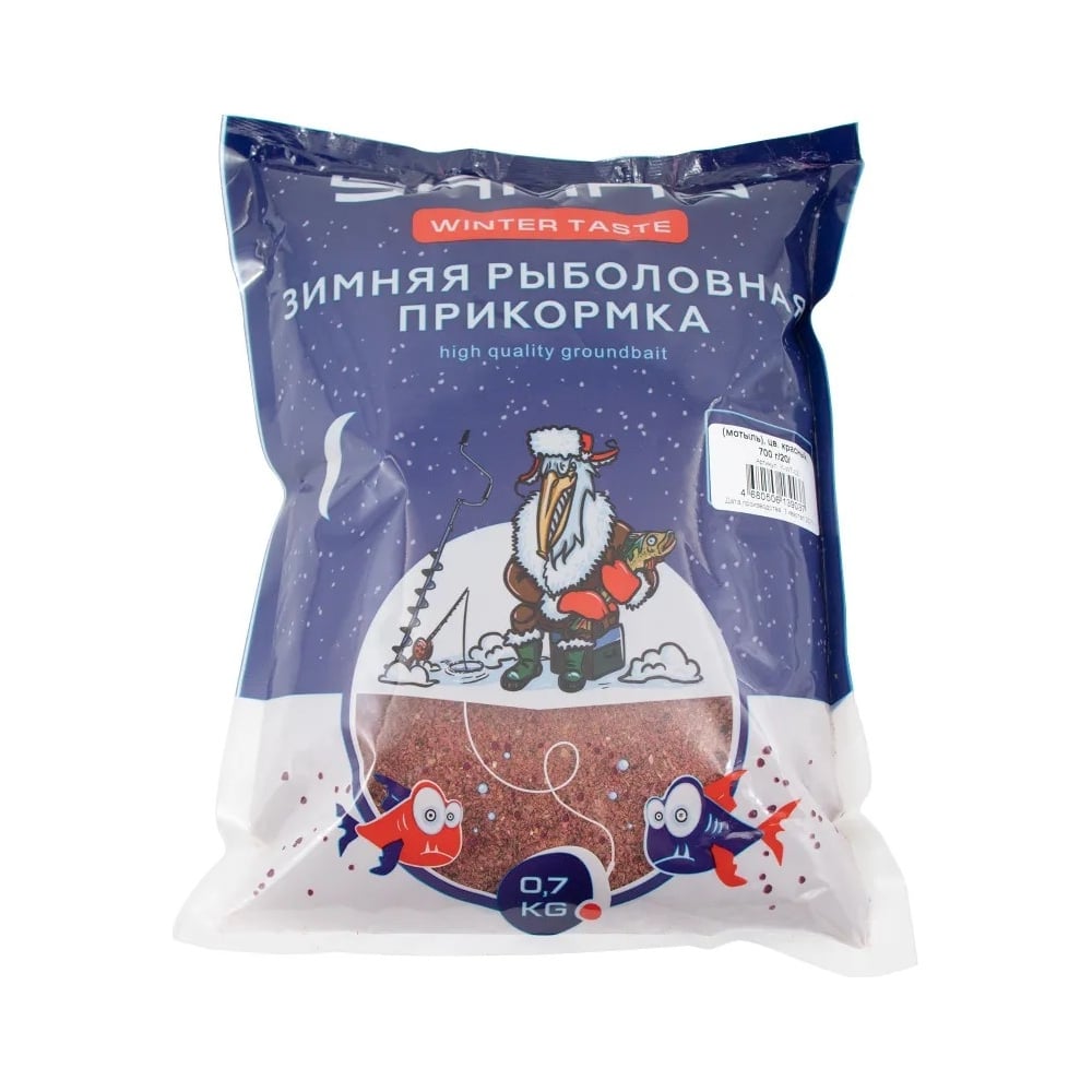 Прикормка ЯМАН winter taste зимняя, мотыль, красный, 700 г Y-WT-03 ...