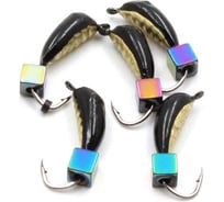 Вольфрамовая безнасадочная мормышка ЯМАН овсинка №4, вес 0.85 г, кубик, латунь, 5 шт Я-МР0915