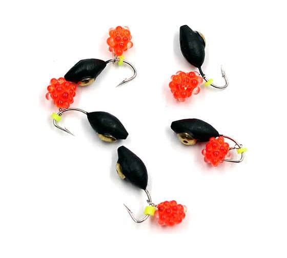 Вольфрамовая безнасадочная мормышка ЯМАН овсинка с латунной коронкой, d-3 мм, вес 0.7 г, подвеска Я-МР1554 1