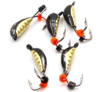 Вольфрамовая безнасадочная мормышка ЯМАН овсинка коза №2, вес 0.40 г, латунь, 5 шт Я-МР0921