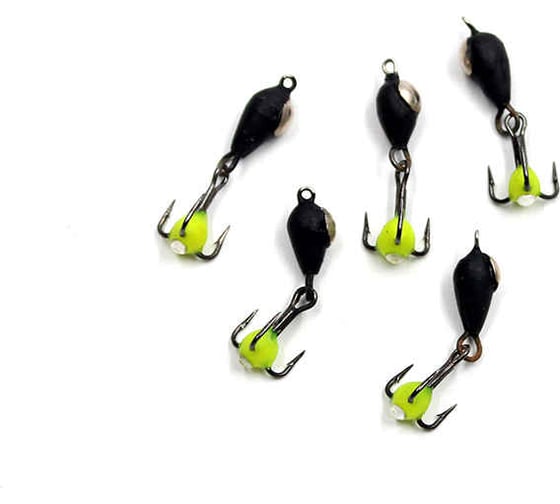 Вольфрамовая безнасадочная мормышка ЯМАН дьявол с коронкой из никеля и подвесным тройником, d-3 мм, вес Я-МР1527 1