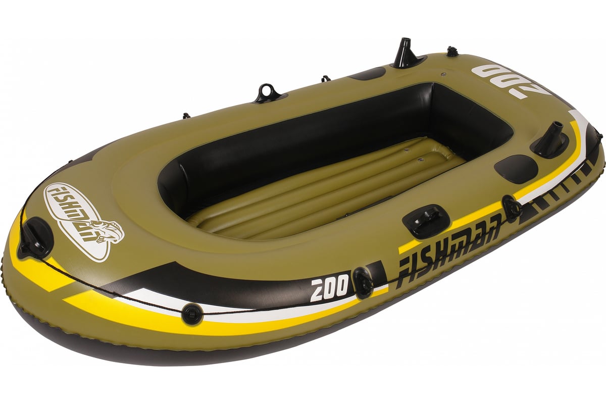 Надувная лодка с веслами и насосом JILONG FISHMAN 200SET 218х110х36см ...