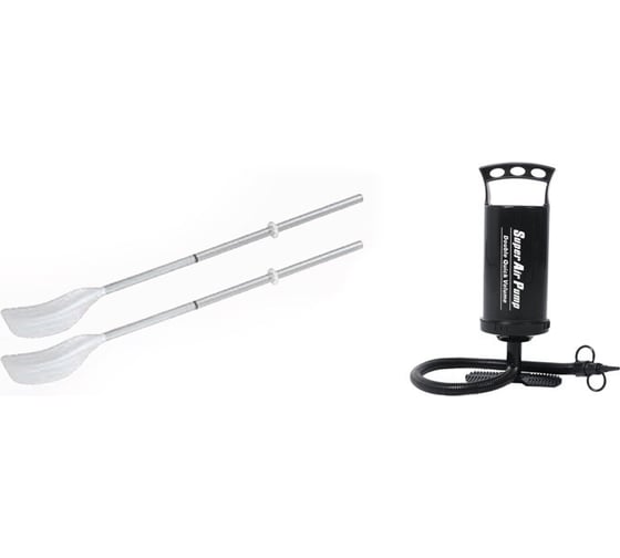 Надувная лодка с алюминиевыми веслами и насосом JILONG FISHMAN 350SET 305х136х42см JL007209-1N