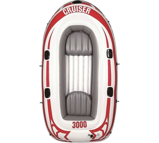 Надувная лодка с веслами и насосом JILONG CRUISER BOAT CB3000 SET 252х125х40см, серая JL007008-4N