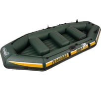 Надувная лодка с алюминиевыми веслами JILONG FISHMAN II 400 SET 295x128x43см, темно-зеленая JL007211N