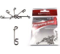 Безузловая застежка Namazu wrapping snap, цвет bn, р. s, test-4 кг, 10 шт N-FT-WSS