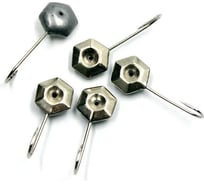 Паяная мормышка ЯМАН кристалл с лыской, вес 1.0 г, никель, 5 шт Я-МРЛ242