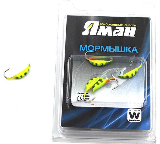 Мормышка ЯМАН вольфсупер банан с ушком, р. 3, вес 0.90 г, аргиана, 5 шт Я-МР0734 1