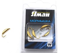 Мормышка ЯМАН вольфсупер банан с ушком, р. 3, вес 0.90 г, золото, 5 шт Я-МР0435