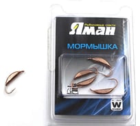 Мормышка ЯМАН вольфсупер банан с ушком, р. 3, вес 0.90 г, медь, 5 шт Я-МР0437