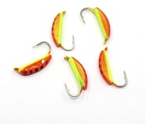 Мормышка ЯМАН вольфсупер банан с ушком, р. 3, вес 0.90 г, желтый/оранжевый, 5 шт Я-МР2274