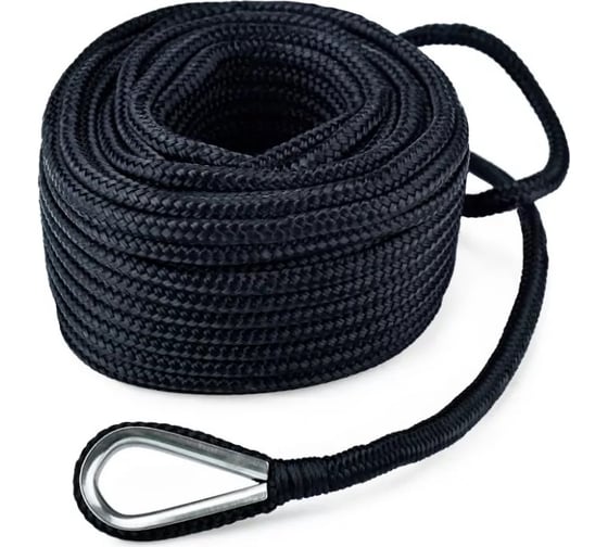 Якорный плетеный трос Skipper конец, 10 мм х 20 м, нейлон SK-TANBR1020B 1