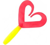 Твистер ЯМАН pro loop-two, р.2 inch, цвет n06 - chartreuse/red, 10 шт. YP-LT2-06