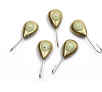 Мормышка ЯМАН паяная сердечко фосфор, вес 0.74 г, латунь, 5 шт Я-МРЛ252