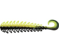 Твистер ЯМАН pro ruff, р.4 inch, цвет n32 - black red flake/chartreuse, 5 шт. YP-R4-32