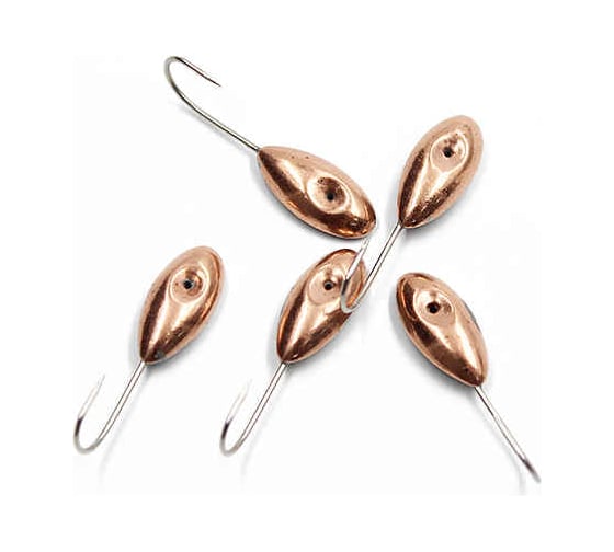 Мормышка ЯМАН паяная овсинка с лыской, вес 0.86 г, медь, 5 шт Я-МРЛ229 1