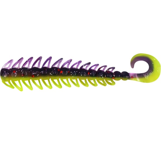 Твистер ЯМАН pro ruff, р.3 inch, цвет n26 - violet chartreuse, 10 шт. YP-R3-26 1