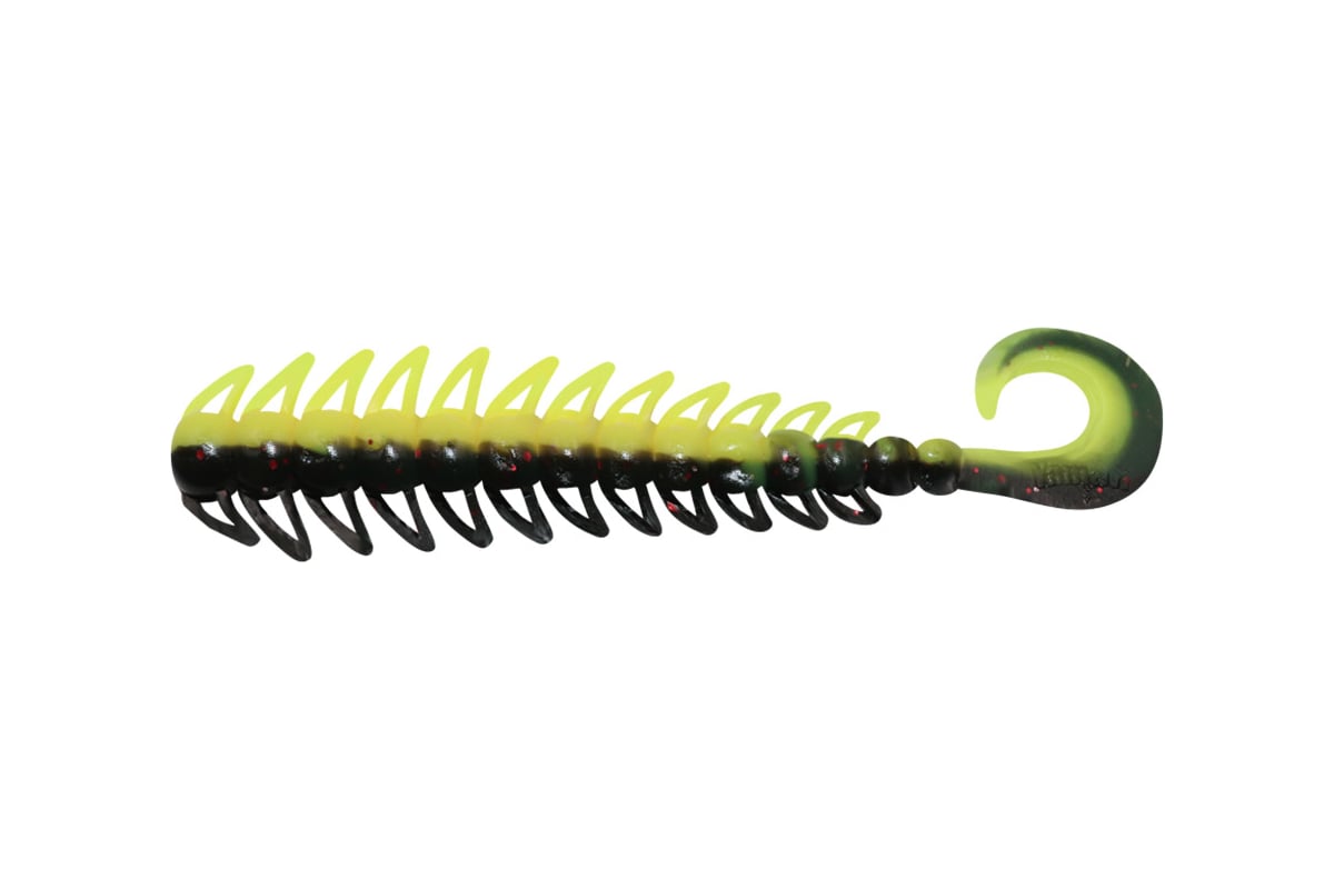 Flake Black Ruff Твистер ЯМАН pro ruff, р.5 inch, цвет n32 - black red flake/chartreuse ...