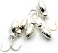 Мормышка ЯМАН щелкун с отверстием, silver plated, вес 0.5 г, 5 шт Я-МР0035