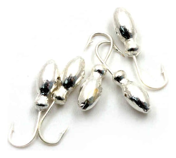 Мормышка ЯМАН щелкун с отверстием, silver plated, вес 0.5 г, 5 шт Я-МР0035