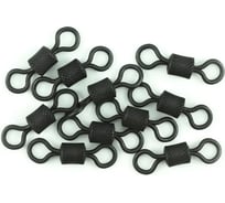 Вертлюг Namazu pro rolling ribbed swivel, латунь, carbon, р. 1, test-60 кг, 10 шт NP-FT-RRS1C