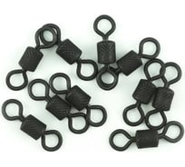 Вертлюг Namazu pro rolling ribbed swivel, латунь, carbon, р. 2, test-43 кг, 10 шт NP-FT-RRS2C