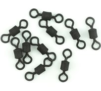 Вертлюг Namazu pro rolling ribbed swivel, латунь, carbon, р.3, test-35 кг, 10 шт NP-FT-RRS3C