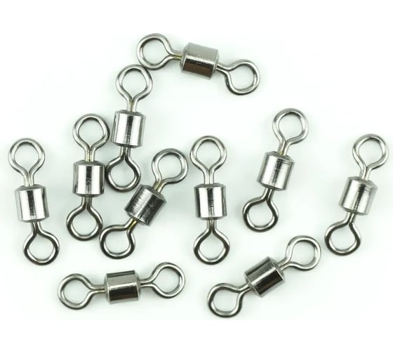 Вертлюг Namazu rolling swivel, латунь, цвет bn, р. 3, test-35 кг, 10 шт N-FT-CS3 1