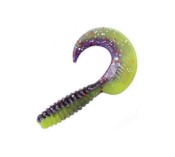 Твистер ЯМАН pro spiral, р.2.5 inch, цвет n26 - violet chartreuse, 10 шт. YP-S25-26 1