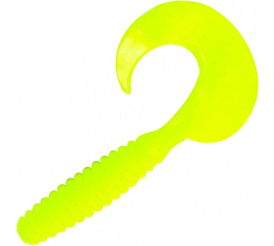 Твистер ЯМАН pro spiral, р.4 inch, цвет n02 - chartreuse, 5 шт. YP-S4-02